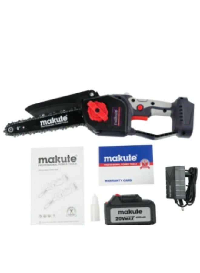 makute Cordless  8'' Chain Saw 20V with 5800rpm for Efficient Various Types of Wood Cutting Projects (CEC111-8-BL) - Image 3