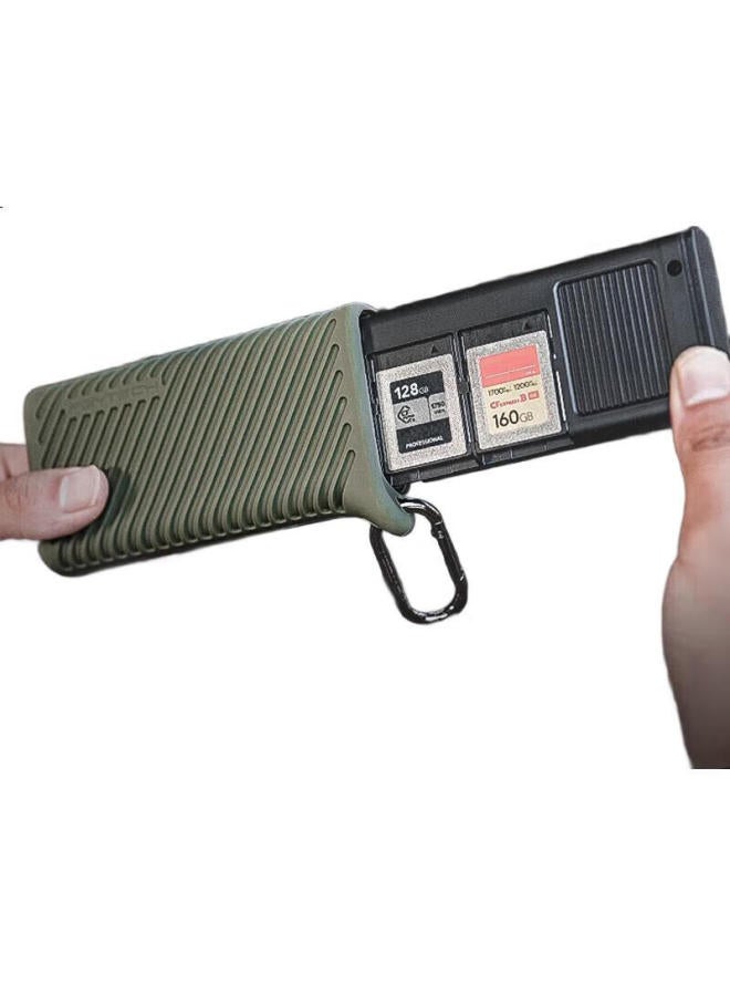 Pgytech Cfexpress A Card Reader, Usb3.2 Multifunctional All-In Dandelion Cfb Flash Card Holder, Sd/Tf Card Storage, Cfa Sony A Card, Type-C Interface, Cfa Green - Image 1