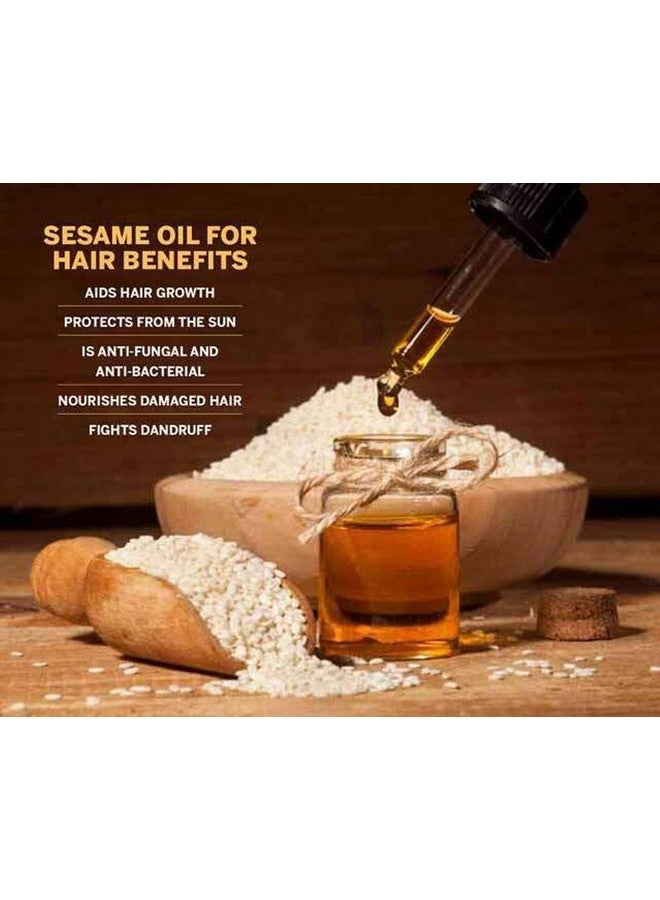 Olvedic Grapeseed Essential Oil Pure & Organic Therapeutic Grade Undiluted For Hair, Skin (Sesame, 90 ml) - Image 2