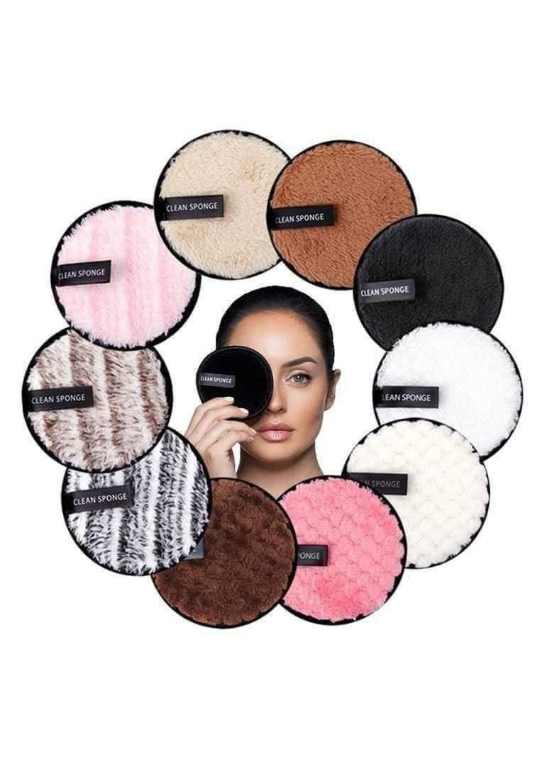 سبونج ازاله المكياج اسفنجه فائقه النعومه قابله للغسيل 4 قطع الوان متعدده - Image 2