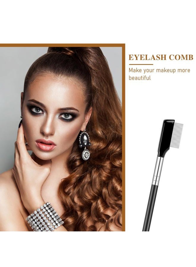 Sliverdew Metal Eyelash Comb,2 Pack Metal Eyelash Brush Eyelash Separator Tool Eyebrow Brush Grooming Eyelash Separator Grooming Brushes with Metal Teeth Eye Makeup Brush Tool for Women - Image 4