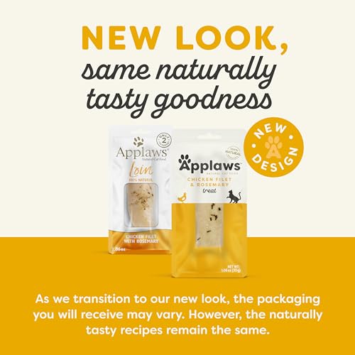 Applaws Natural Cat Treats, Grain-Free, High-Protein Whole Chicken & Rosemary Loins, Single-Ingredient Healthy Snack for Cats (12 x 1.06 oz Loins) - Image 2
