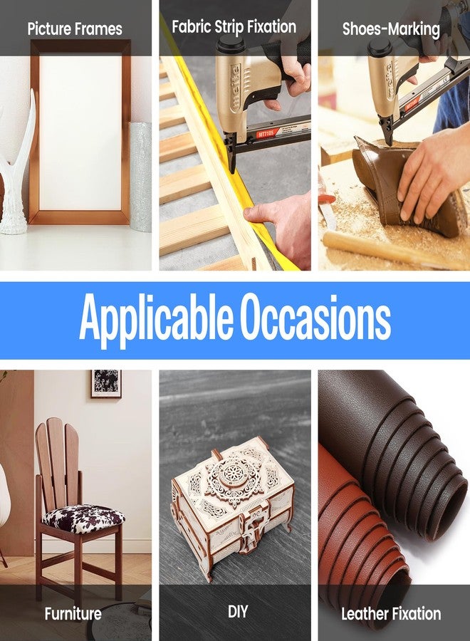 meite Pneumatic Upholstery Stapler, Accepts 22 Gauge 3/8-Inch Crown (71 Type) 3/16-Inch Leg Length Staples, Fine Wire Tool for Upholstery, Woodworking (Model MT7105) - Image 5