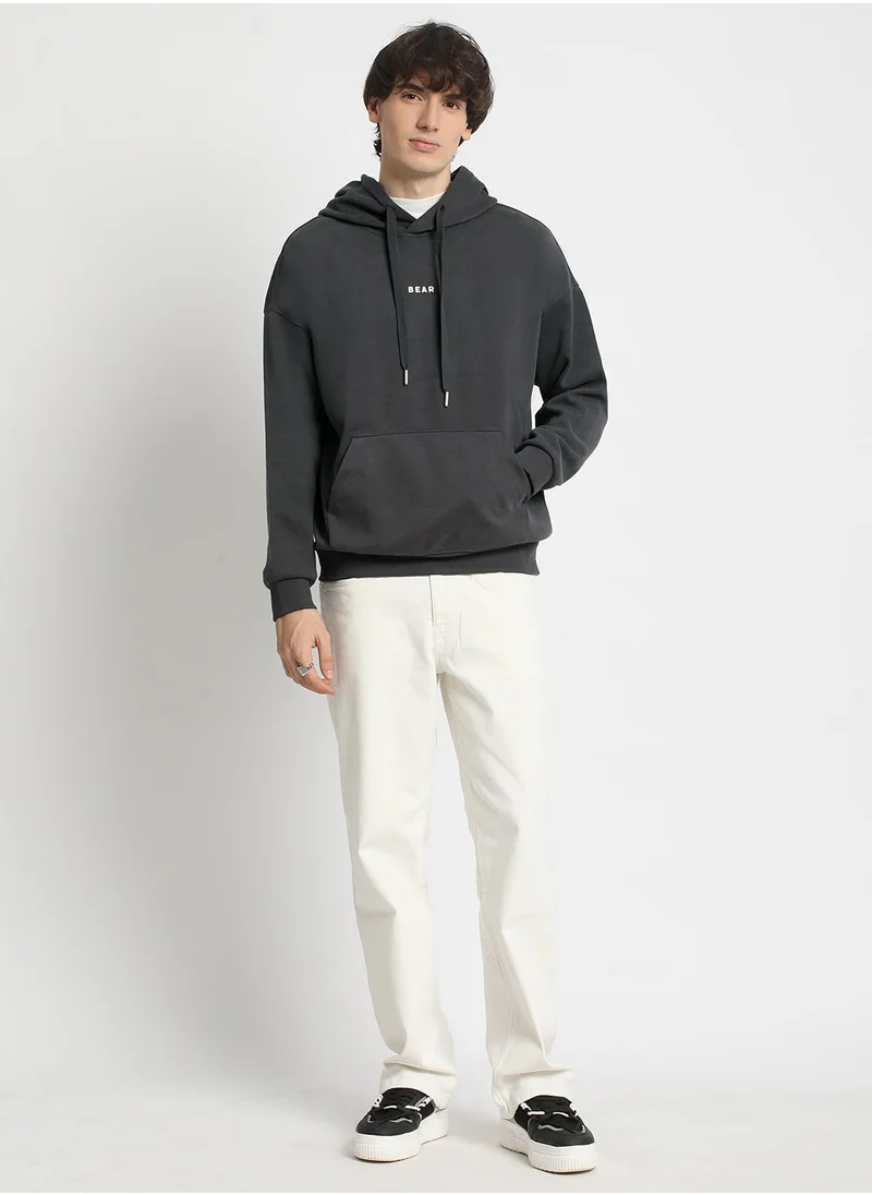 THE BEAR HOUSE The Bear House Men's Cotton Hoodie with Front Pocket, Drawstring Hood, and Soft Fleece Lining - Comfortable, Stylish, and Durable Sweatshirt for Casual Wear  SCN-FARKO-PRNT