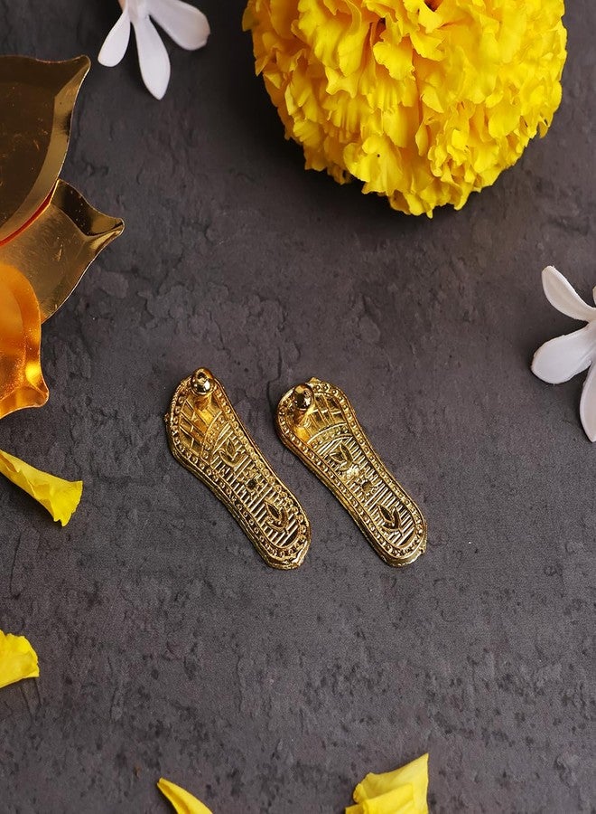 Shubhanjali Metal Laxmi Charan Paduka for Pooja Decoration Items | Mandir & Home Temple Décor | Gudi Padva Decoration Item & Festival Gifting - Image 1