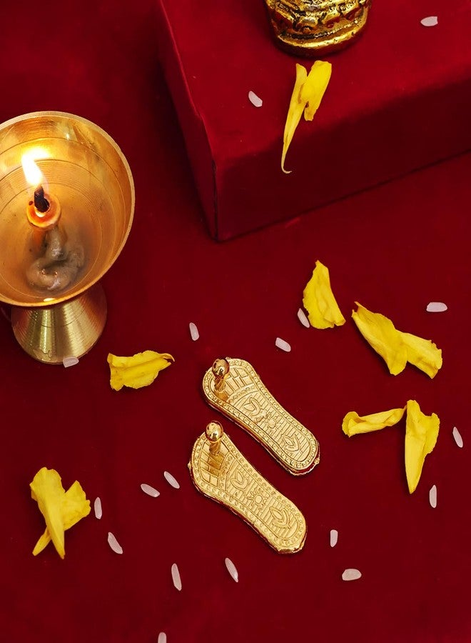 Shubhanjali Metal Laxmi Charan Paduka for Pooja Decoration Items | Mandir & Home Temple Décor | Gudi Padva Decoration Item & Festival Gifting - Image 2