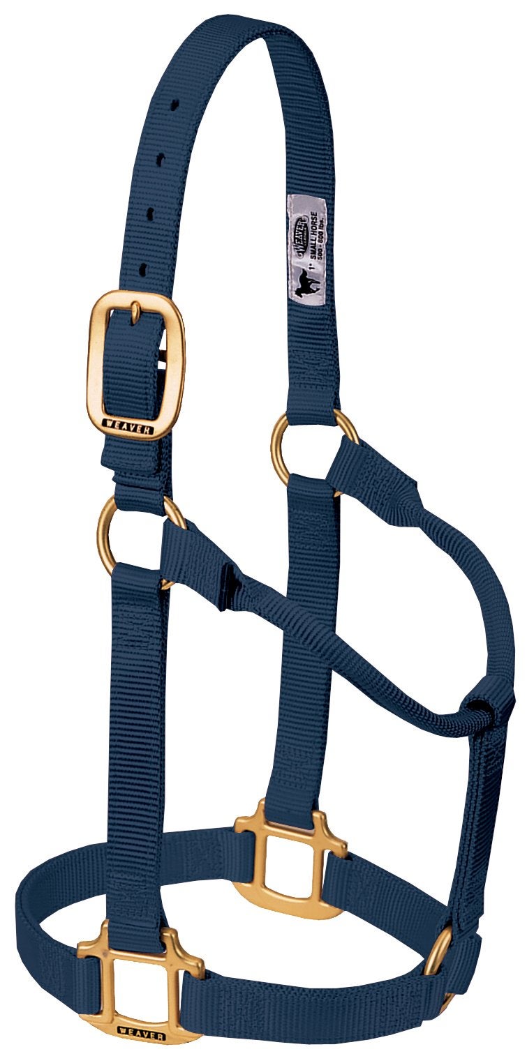 Weaver Equine Weaver Leather Original NonAdjustable Nylon Horse Halter Large Navy - Image 2
