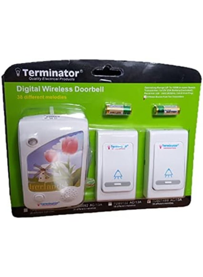Terminator Terminator Wireless Door Bell 13A Plug TDB 014BBAC-13A  - Image 1