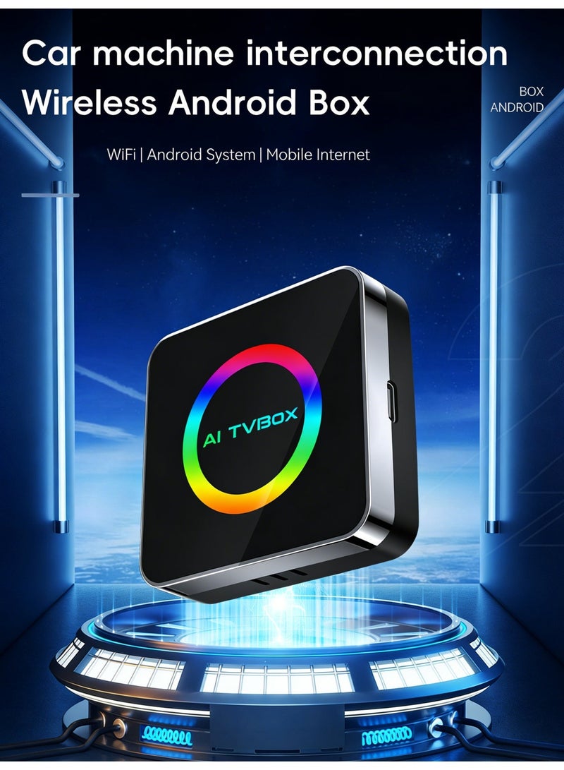 كلوزيلي محول CarPlay وAndroid Auto لاسلكي 3 في 1، دونجل CarPlay لاسلكي، AI TV Box، يحوّل CarPlay السلكي إلى لاسلكي، تشغيل فوري Plug & Play، مع YouTube وNetflix وMirror Link، اتصال مستقر بدون تأخير، يدعم Bluetooth وWi-Fi، متوافق مع USB-A / Type-C ‏(4GB + 32GB). - Image 4