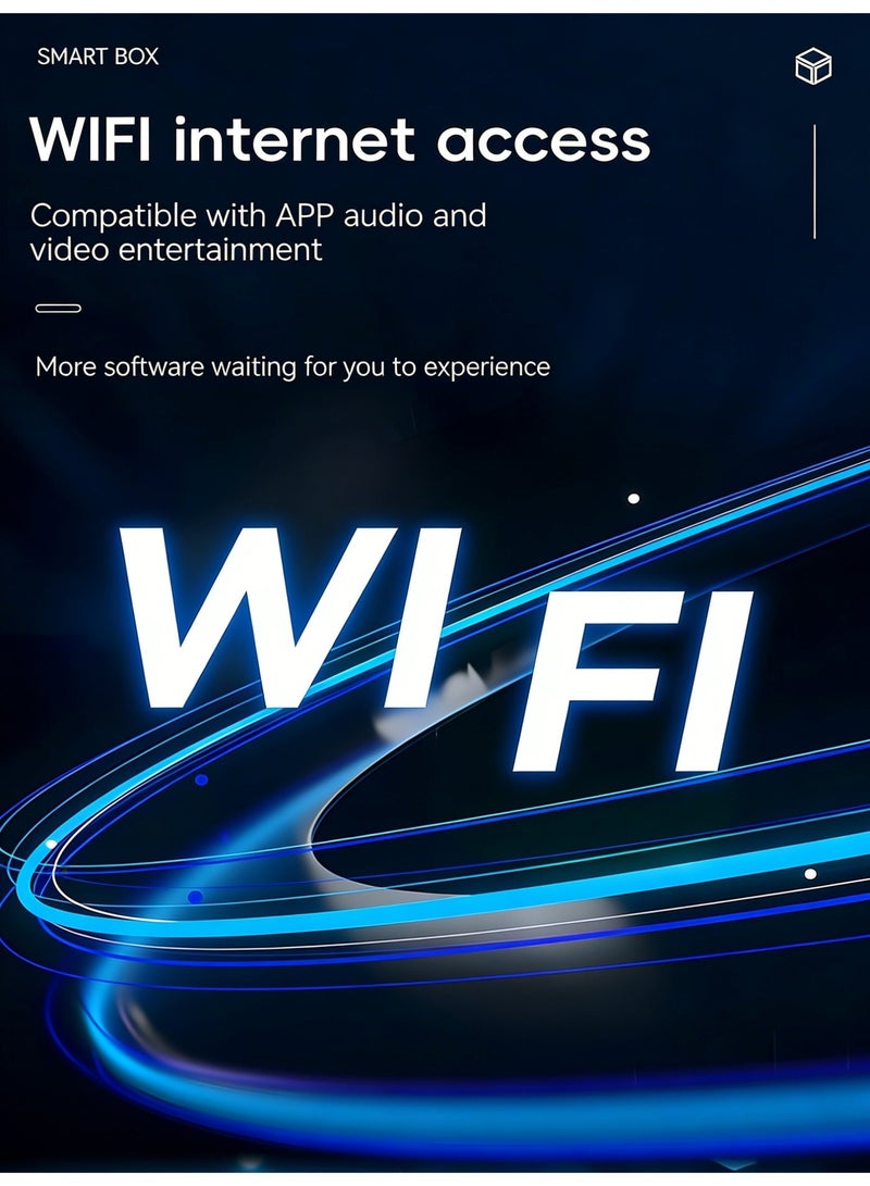 كلوزيلي محول CarPlay وAndroid Auto لاسلكي 3 في 1، دونجل CarPlay لاسلكي، AI TV Box، يحوّل CarPlay السلكي إلى لاسلكي، تشغيل فوري Plug & Play، مع YouTube وNetflix وMirror Link، اتصال مستقر بدون تأخير، يدعم Bluetooth وWi-Fi، متوافق مع USB-A / Type-C ‏(4GB + 32GB). - Image 5