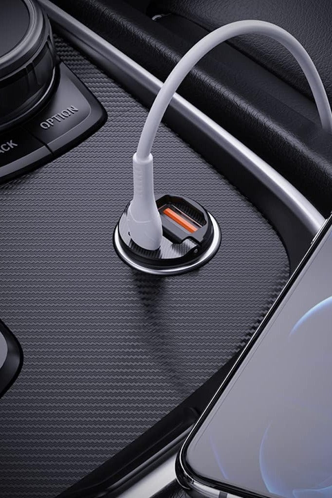 Hoco NZ2 - Link PD 30W USB-A & Type-C Ports Fast Car Charger Set With Lightning Cable (1m), Support QC3.0 AFC FCP SCP Fast Charing Protocols, Compatible With iPhone Samsung Xiaomi Oppo Huawei - white - Image 3