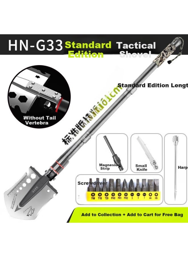Hannah Hana Hn-g33 Standard Edition Multi-function Outdoor Camping Vehicle-mounted Folding Shovel China Engineering Shovel Large Shovel - Image 2