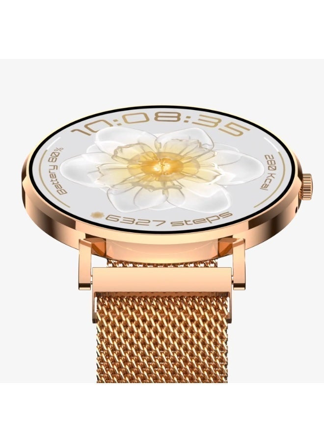 Aurafit Smartwatch  Ella 3 for Women – AMOLED Display – Comprehensive Health Tracking – Up to 7 Days Battery Life – Elegant Design – Rose Gold Color - Image 4