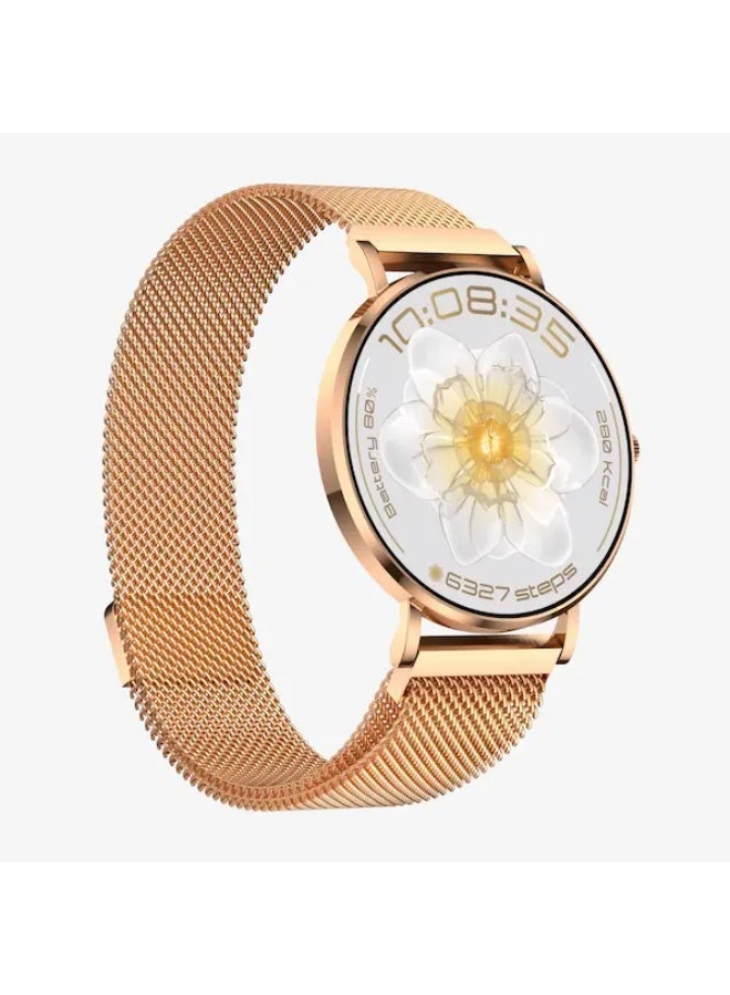Aurafit Smartwatch  Ella 3 for Women – AMOLED Display – Comprehensive Health Tracking – Up to 7 Days Battery Life – Elegant Design – Rose Gold Color - Image 2