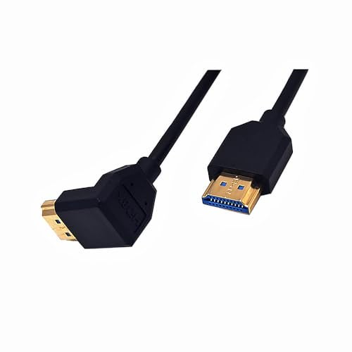 Kework 4ft HDMI 8K@60HZ Coiled Cable, 90 Degree Down Angle HDMI 2.1 Male to Male Adapter Shield Spring Spiral Cord, Ultra HD, 48Gbps High Speed - Image 2