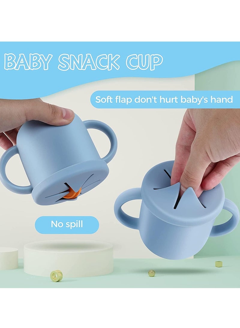 Gonice Silicone Sippy Cups for Baby, Toddlers Sippy Cup & Snack Container 2-in-1, Spill Proof Baby Straw Cup - Image 4