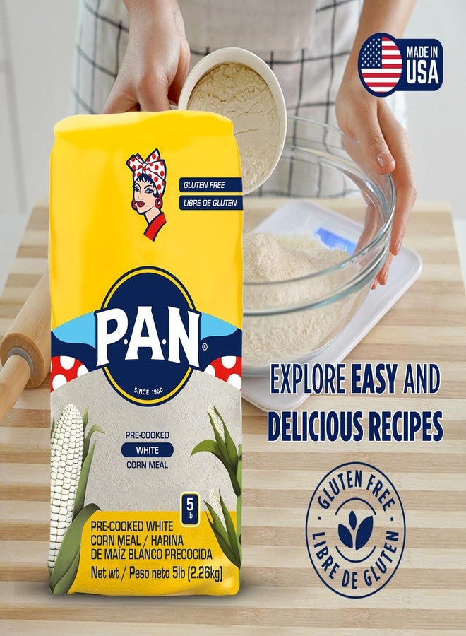 P.A.N. White Corn Meal – Pre-cooked Gluten Free and Kosher Flour for Arepas (5 lb/Pack of 1) - Image 4
