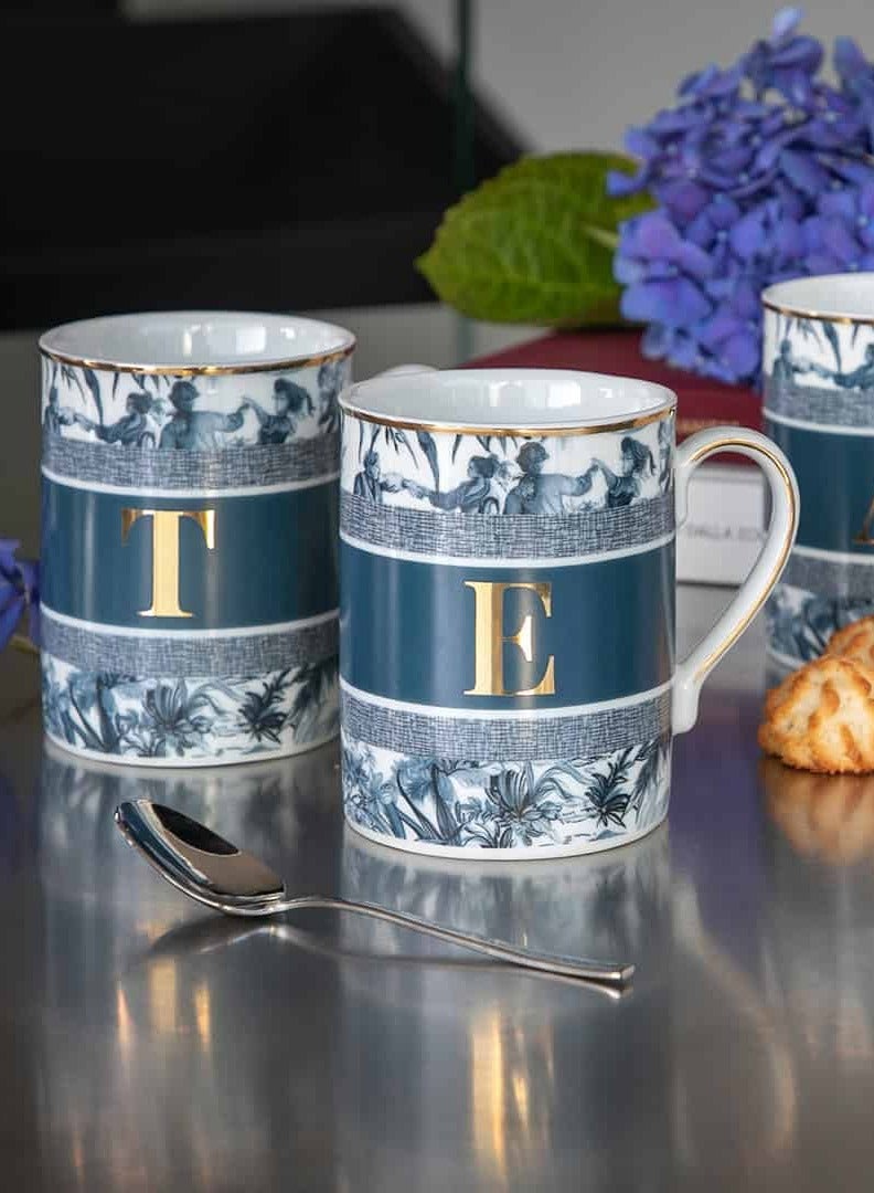 Baci milano Porcelain Coffee Mug - Letter N (10.5 cm), Alphabet Mug with Gold Trim, Customized Mug for Coffee or Tea, Versailles-Inspired Design, Gifts for Women (Incl Gift Box) - Image 5