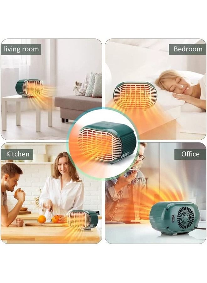 Electric Fan Heater Mini Desktop Heater Portable PTC Ceramic Heating Winter Warmer