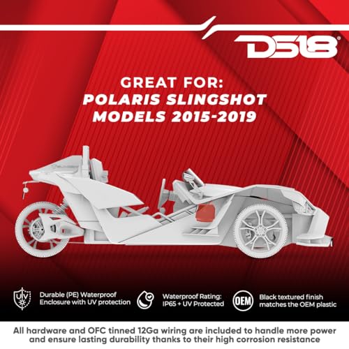 DS18 SLG-UDSD6 Polaris Slingshot Under Dash Enclosure for 2X 6.5 Subwoofer - Dual Empty Enclosure - Easy to Install - Compatible with Slingshots 2015+ - Image 3