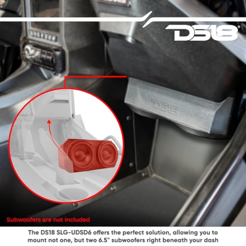 DS18 SLG-UDSD6 Polaris Slingshot Under Dash Enclosure for 2X 6.5 Subwoofer - Dual Empty Enclosure - Easy to Install - Compatible with Slingshots 2015+ - Image 4