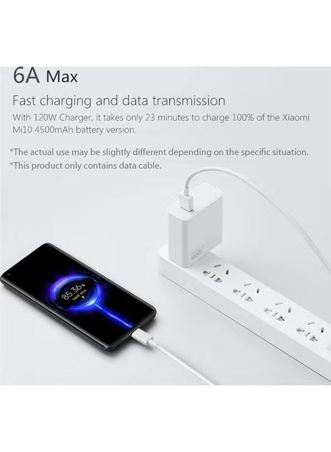 HAVEN Type C 6A Super Fast Charging Data Cable White - Image 2