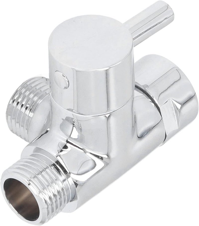 Metal Shower Arm Diverter Valve, Professional Hand Shower Head Diverter with G1/2 Universal Connection, Chrome Plated Brass for Fixed and Handheld Shower Use - Image 5