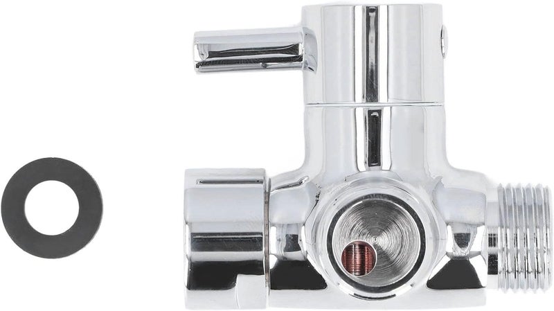 Metal Shower Arm Diverter Valve, Professional Hand Shower Head Diverter with G1/2 Universal Connection, Chrome Plated Brass for Fixed and Handheld Shower Use - Image 1