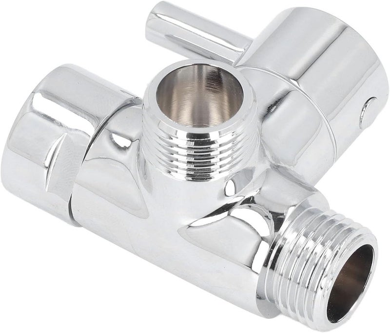 Metal Shower Arm Diverter Valve, Professional Hand Shower Head Diverter with G1/2 Universal Connection, Chrome Plated Brass for Fixed and Handheld Shower Use - Image 4