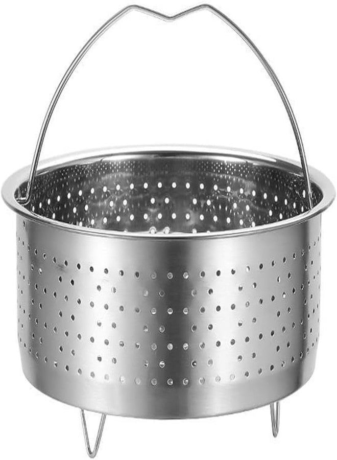 HEVASNEK Steel Steaming Basket, Food Steaming Basket for Cooking with Handle Vegetables Fruit Colander Full Handle for Easy Use (Outer Dia.20cm/7.8") - Image 1
