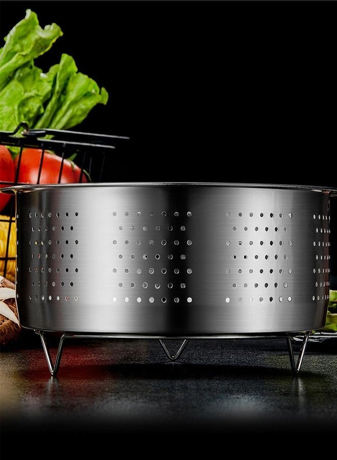 HEVASNEK Steel Steaming Basket, Food Steaming Basket for Cooking with Handle Vegetables Fruit Colander Full Handle for Easy Use (Outer Dia.20cm/7.8") - Image 3