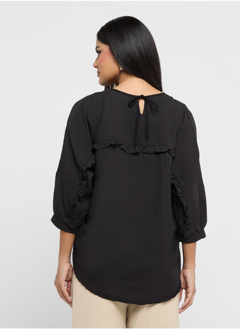 ELLA - Back Ruffle Detail T - Image 1
