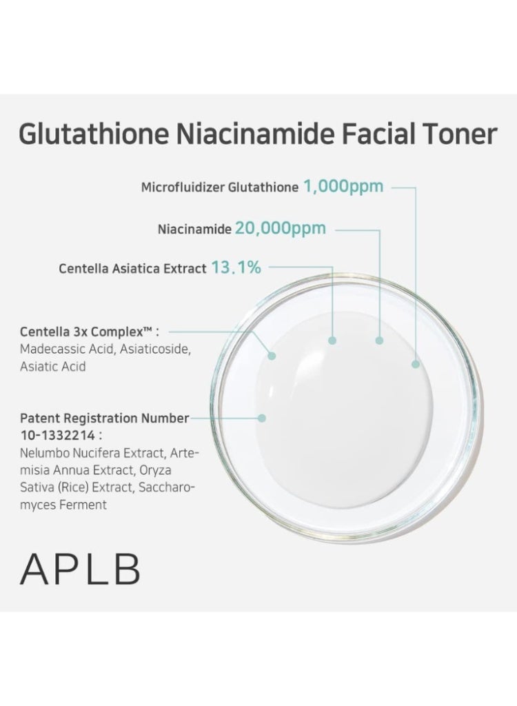 APLB Glutathione & Niacinamide Facial Toner – Brightening, Pore Care & Even Skin Tone Hydrating Korean Toner - Image 4