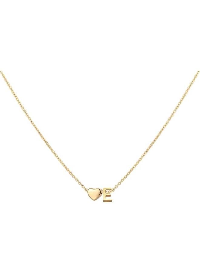 رينكس قلادة القل الأولية المطلية الذ عيار 18K م الفولاذ المقاوم للصدأ قلادة قل صغيرة مخصصة اسم الألية الأولى مع  حرف الح AZ 26 حرفًا أوليًا أ) - Image 1