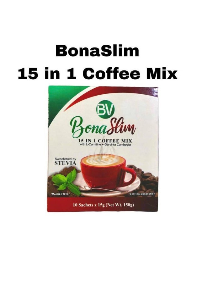 BV 15 IN 1 Coffee Drink Mix with L-Carnitine + Gambogia15g*10bag - Image 2