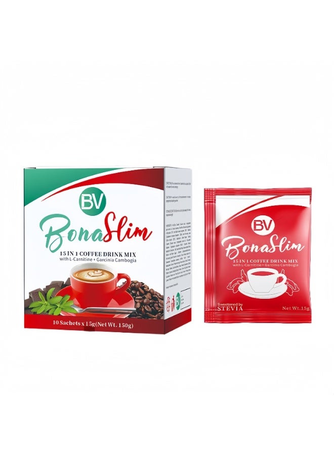 BV 15 IN 1 Coffee Drink Mix with L-Carnitine + Gambogia15g*10bag - Image 1