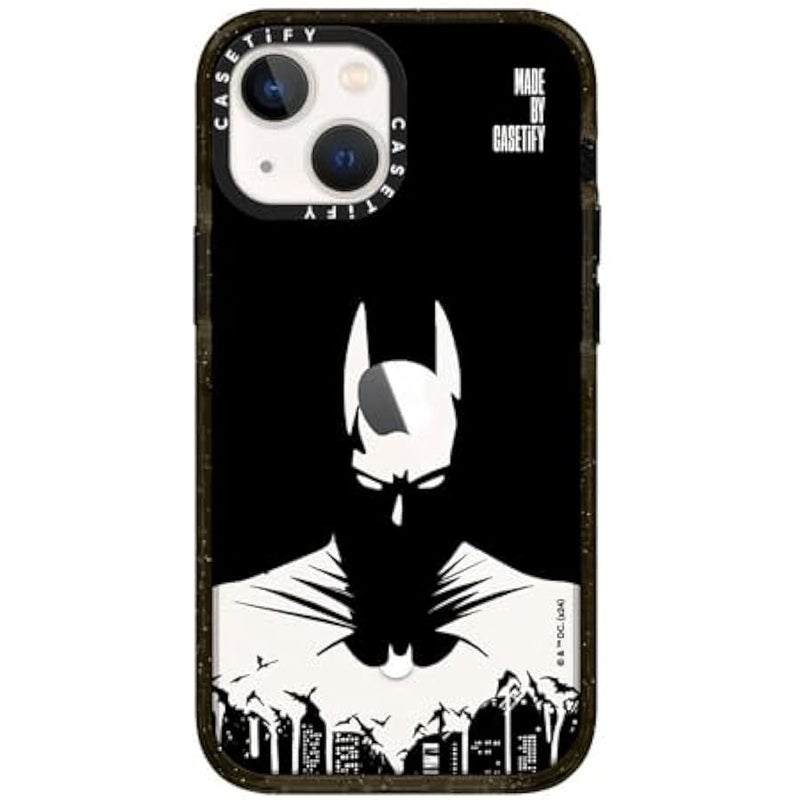 Casetify Impact iPhone 13 Mini Case 【Batman Co-Lab / 4X Military Grade Drop Tested / 8.2ft Drop Protection/Compatible with Magsafe】 - Batman Shadow - Clear Black - Image 2