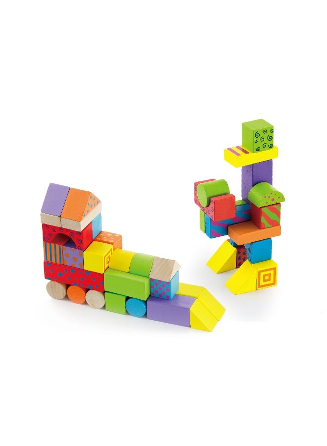 Viga Wooden Blocks - 100pcs - Image 2