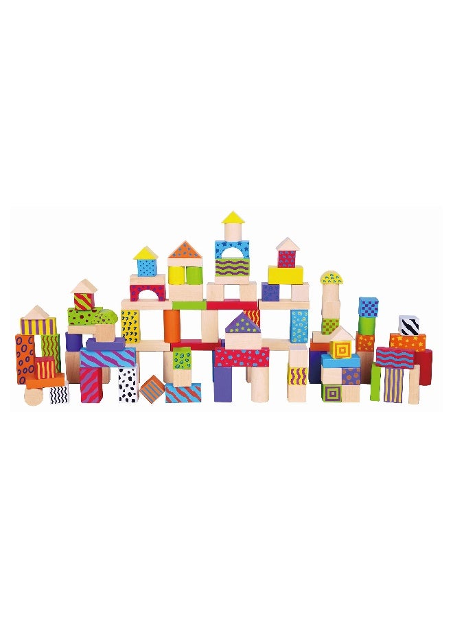 Viga Wooden Blocks - 100pcs - Image 1