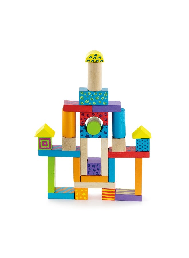 Viga Wooden Blocks - 100pcs - Image 4