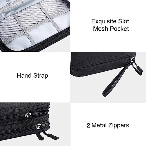 Handcuffs Portable Storage Organizer for USB Cable, Earphone, Power Bank, Charger | Hard Disk & Digital Gadgets | with Mesh Pockets for Travel (Black) - Image 3