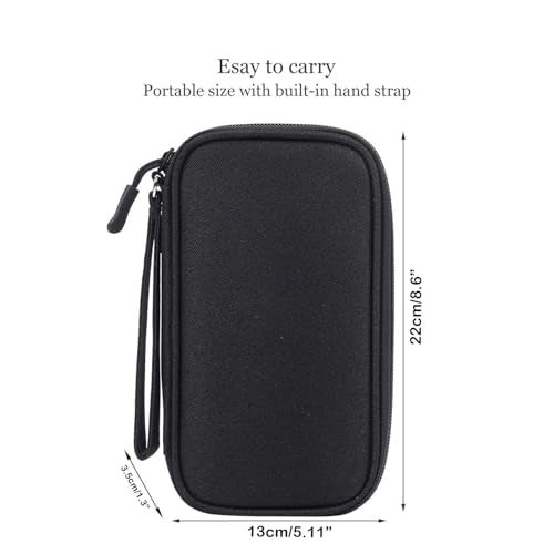 Handcuffs Portable Storage Organizer for USB Cable, Earphone, Power Bank, Charger | Hard Disk & Digital Gadgets | with Mesh Pockets for Travel (Black) - Image 2