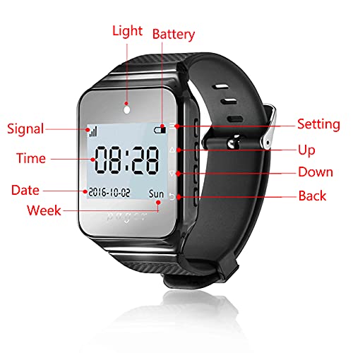 CallToU Caregiver Pager Wireless Smart Call Button Nurse Calling Alert Vibration for Elderly/Patient/Disable at Home 1 Receiver Wrist - Image 4