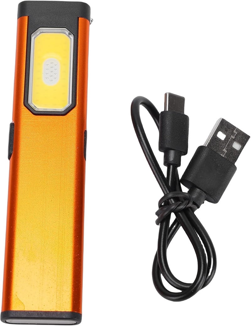 Magnetic EDC Flashlight, Aluminum Alloy, 5 Lighting Modes, for Car Repair, Outdoor Emergencies (Orange) - Image 3