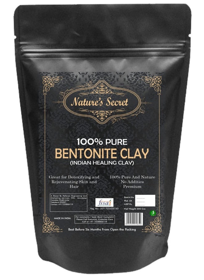 Nature's Secret Bentonite Clay Powder Organic For Clay Mask Detox, Brown, 250 G  - Image 1