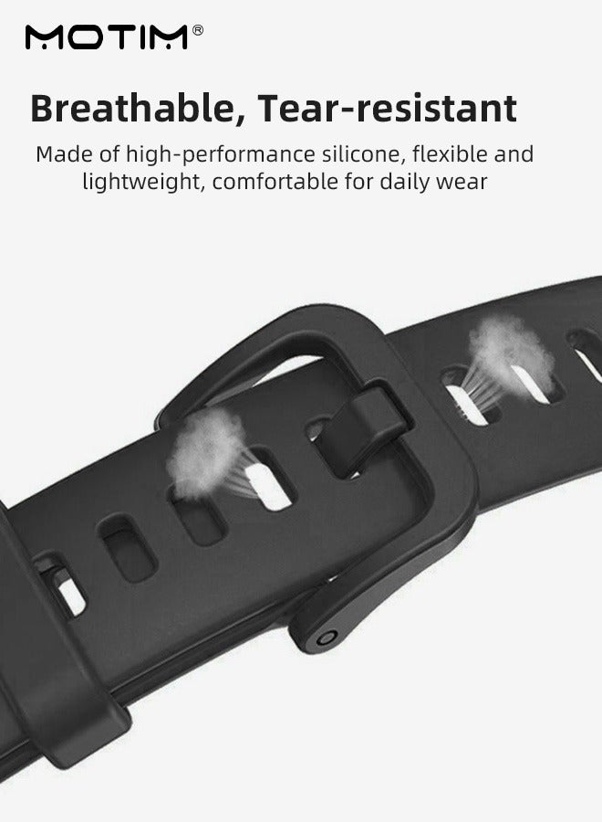 Motim 3 Packs Silicone Strap for Huawei Band 10/9/8, Sports Huawei Smart Watch Replacement Band, Black/Green/Purple3 Packs Silicone Strap for Huawei Band 10/9/8, Sports Huawei Smart Watch Replacement Band, Black/Green/Purple3 Packs Silicone Strap for Huawei Band 10/9/8, Sports Huawei Smart Watch Replacement Band, Black/Green/Purple3 Packs Silicone Strap for Huawei Band 10/9/8, Sports Huawei Smart Watch Replacement Band, Black/Green/Purple - Image 5