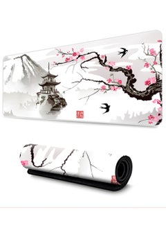 Y&D Gaming Mouse Pad Extended Large Mat Desk Pad Stitched Edges Mousepad Long Non-Slip Rubber Base Mice Pad(31.5x11.8x0.12 Inch) 