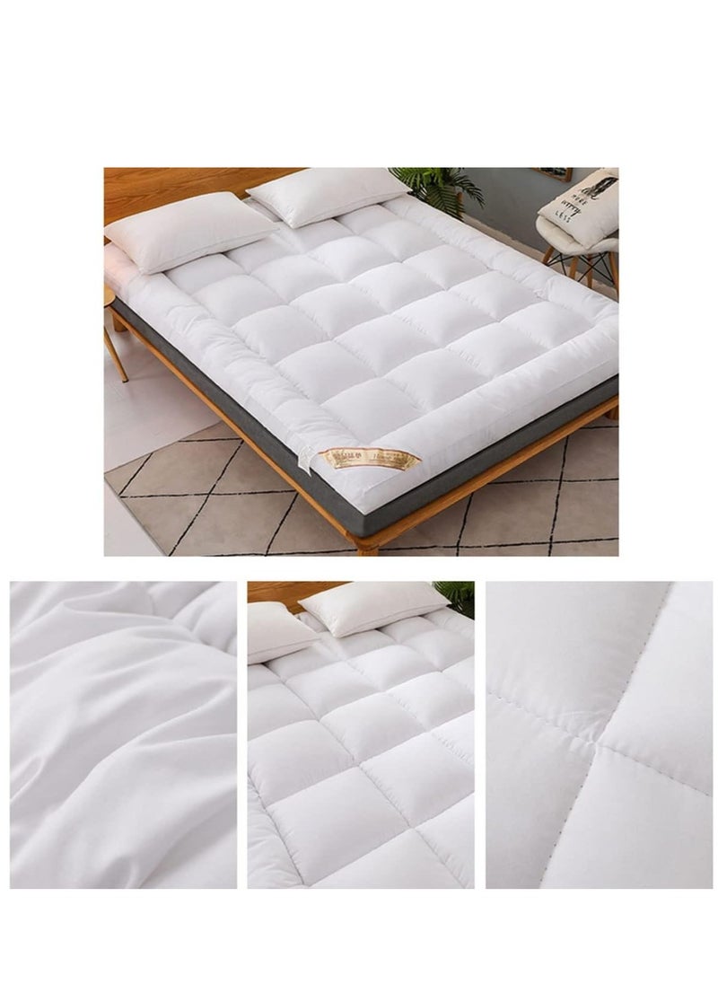XiuWoo Portable Foldable Breathable Fluffy Ultra-Soft Ergonomic Memory Foam 3D Mattress Topper, Mattress Protector Fitted, Bed Mattress Pad, Floor Mattress, Sleeping Mattresses Pad (120*200cm)  - Image 2