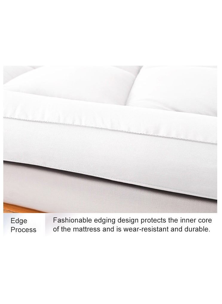 XiuWoo - Portable Foldable Breathable Fluffy Ultra-Soft Ergonomic Memory Foam 3D Mattress Topper, Mattress Protector Fitted, Bed Mattress Pad, Floor Mattress, Sleeping Mattresses Pad (120*200cm) - Image 1