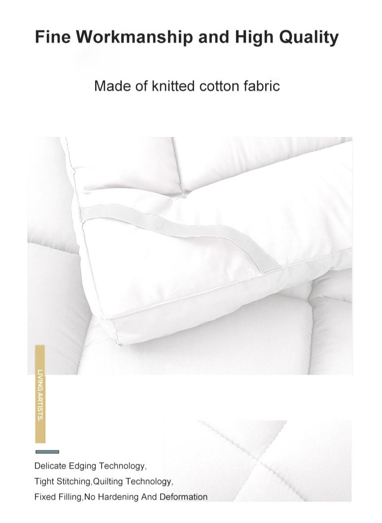 XiuWoo Portable Foldable Breathable Fluffy Ultra-Soft Ergonomic Memory Foam 3D Mattress Topper, Mattress Protector Fitted, Bed Mattress Pad, Floor Mattress, Sleeping Mattresses Pad (120*200cm)  - Image 5